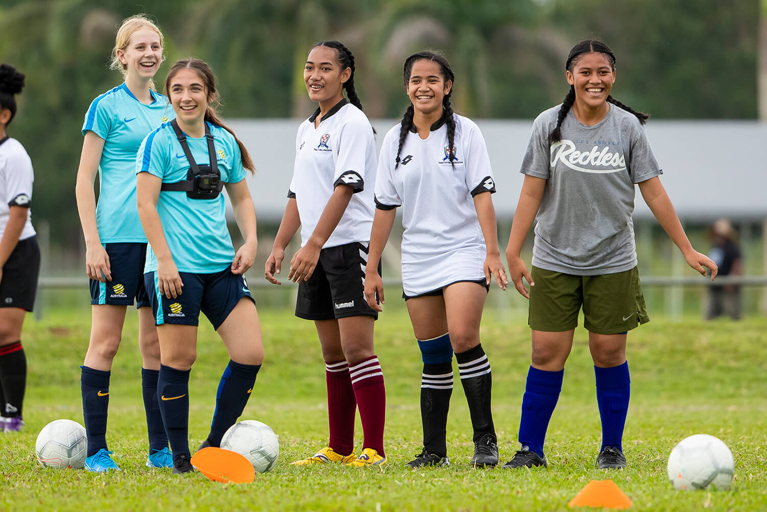 Australian and Pacific female football players